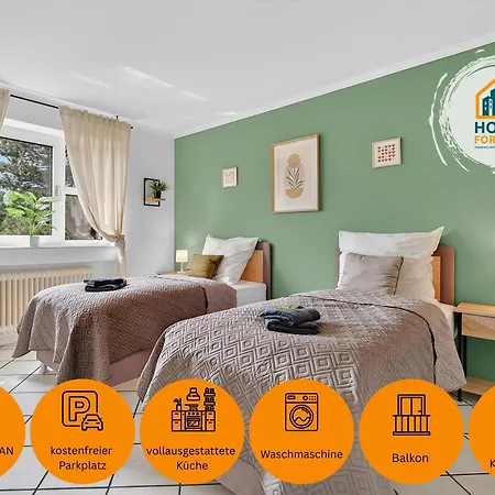 3 Schlafzimmer - 6 Betten, Parkplatz, Balkon, Wlan Apartamento